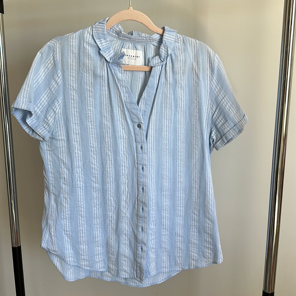 The Shirt by Rochelle Behrens Light Blue Blouse